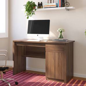 Study Table Design Graham Engineered Wood Study Table in Classic Walnut Finish